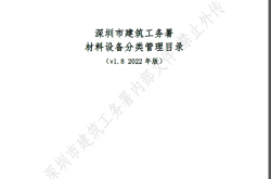 ！！《深圳市建筑工务署材料设备分类管理目录（v1.8 2022年版）》 