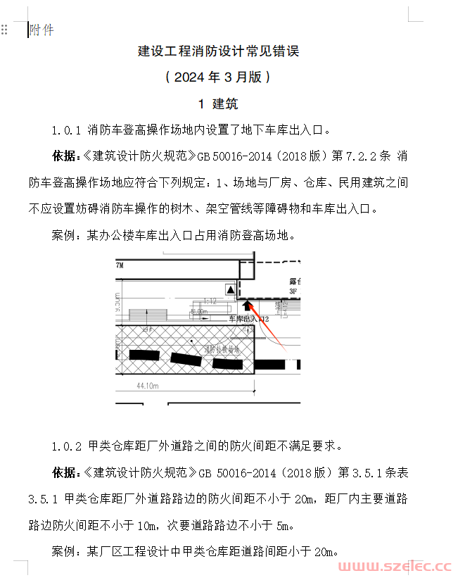 建设工程消防设计常见错误（2024年3月版）