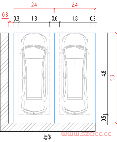 标准停车位的尺寸是多少？怎么测量？​ 第5张