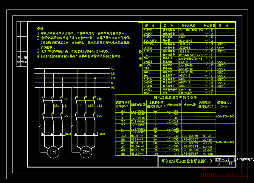 常用电气控制设计图42张（全套CAD图集）